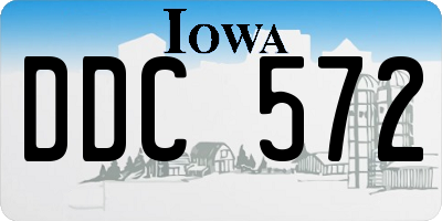 IA license plate DDC572