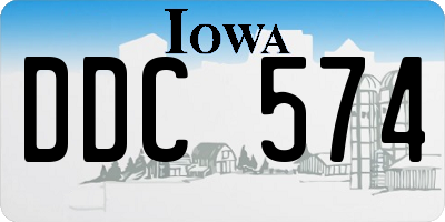 IA license plate DDC574