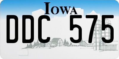 IA license plate DDC575