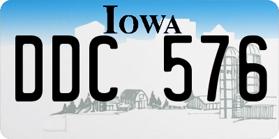 IA license plate DDC576