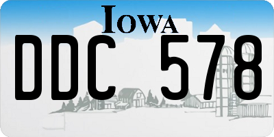 IA license plate DDC578