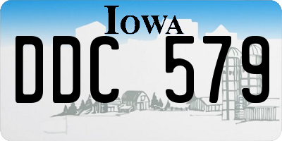 IA license plate DDC579