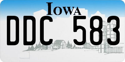 IA license plate DDC583
