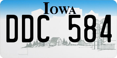 IA license plate DDC584