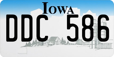 IA license plate DDC586