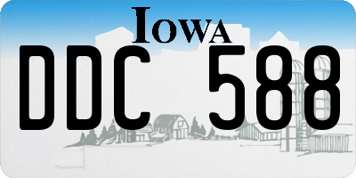 IA license plate DDC588