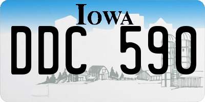 IA license plate DDC590