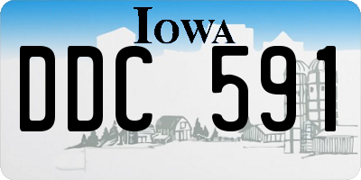 IA license plate DDC591