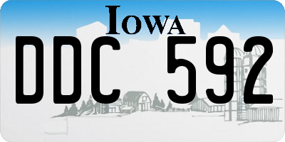 IA license plate DDC592