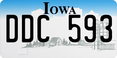 IA license plate DDC593