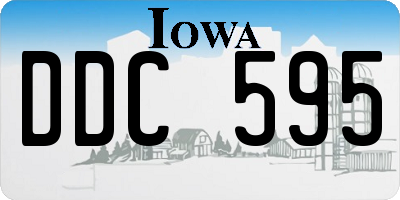 IA license plate DDC595