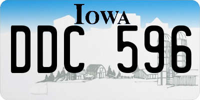 IA license plate DDC596