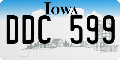 IA license plate DDC599