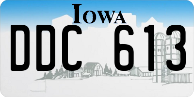 IA license plate DDC613