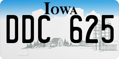 IA license plate DDC625