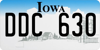 IA license plate DDC630