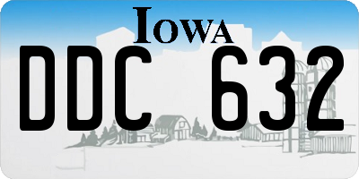 IA license plate DDC632