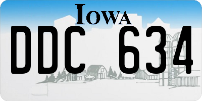 IA license plate DDC634