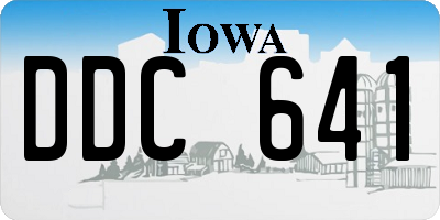 IA license plate DDC641