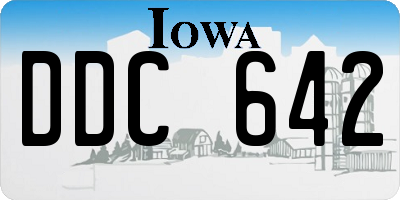 IA license plate DDC642