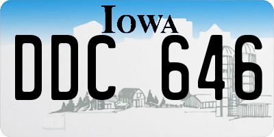 IA license plate DDC646