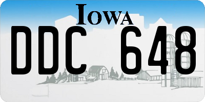 IA license plate DDC648