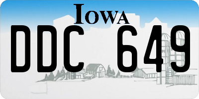 IA license plate DDC649