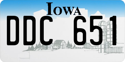 IA license plate DDC651