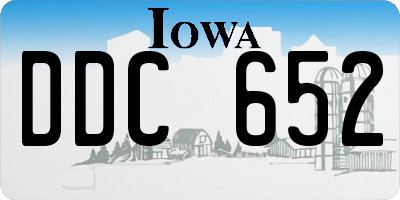 IA license plate DDC652