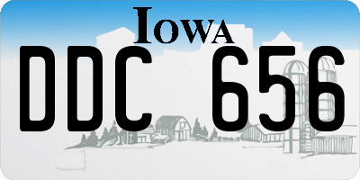 IA license plate DDC656