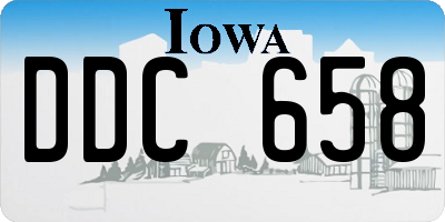 IA license plate DDC658
