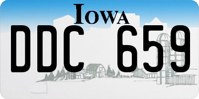 IA license plate DDC659