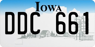 IA license plate DDC661