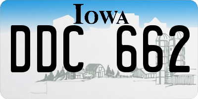 IA license plate DDC662