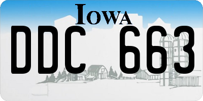 IA license plate DDC663