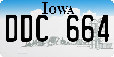 IA license plate DDC664