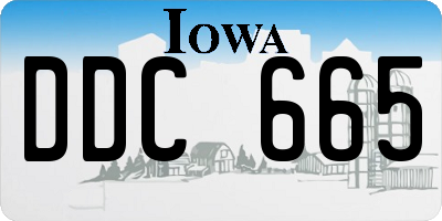 IA license plate DDC665