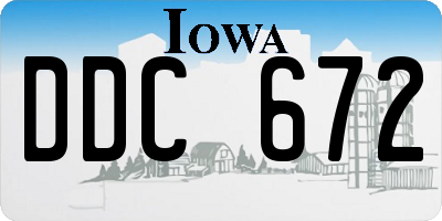 IA license plate DDC672