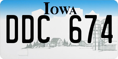 IA license plate DDC674
