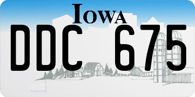 IA license plate DDC675