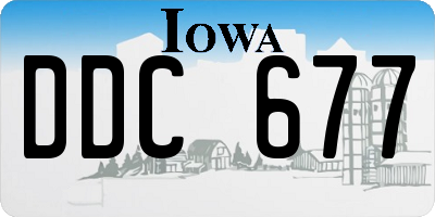 IA license plate DDC677