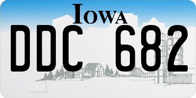 IA license plate DDC682