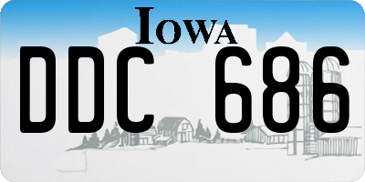 IA license plate DDC686