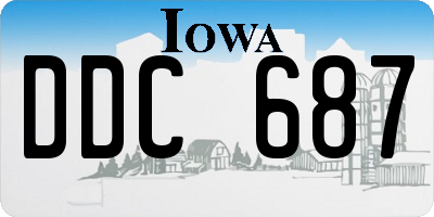 IA license plate DDC687
