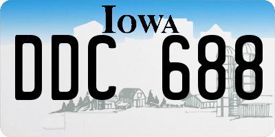 IA license plate DDC688