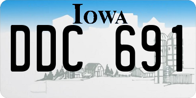 IA license plate DDC691