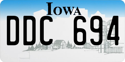 IA license plate DDC694