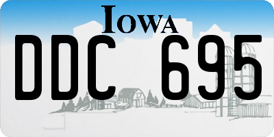 IA license plate DDC695