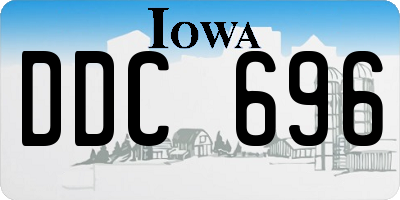IA license plate DDC696