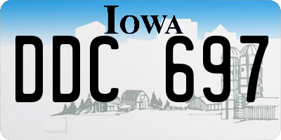 IA license plate DDC697